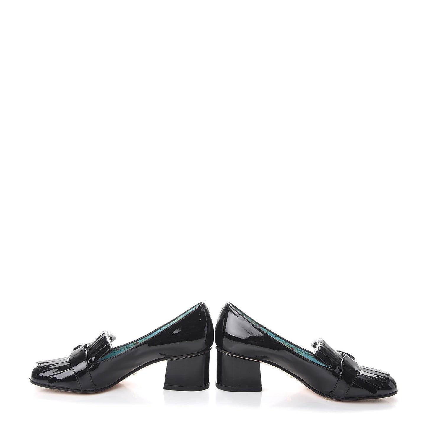 Vernice GG Marmont Fringe Loafer Pumps 36.5 Black