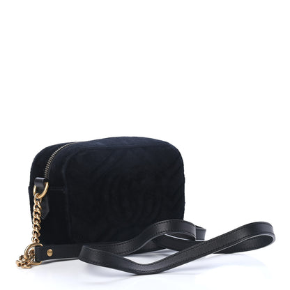 Gucci Velvet Matelasse Marquise Crystals Mini GG Marmont Chain Shoulder Bag Black 3 of 10