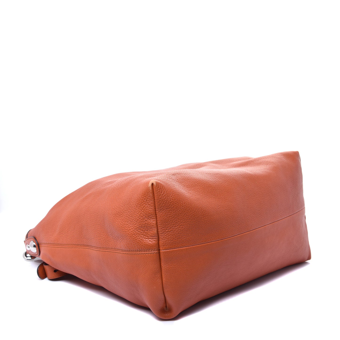 Pebbled Calfskin Large Icon Bit Hobo Orange