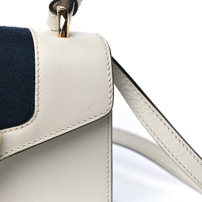 Gucci Calfskin Mini Sylvie Top Handle Bag White 14 of 22