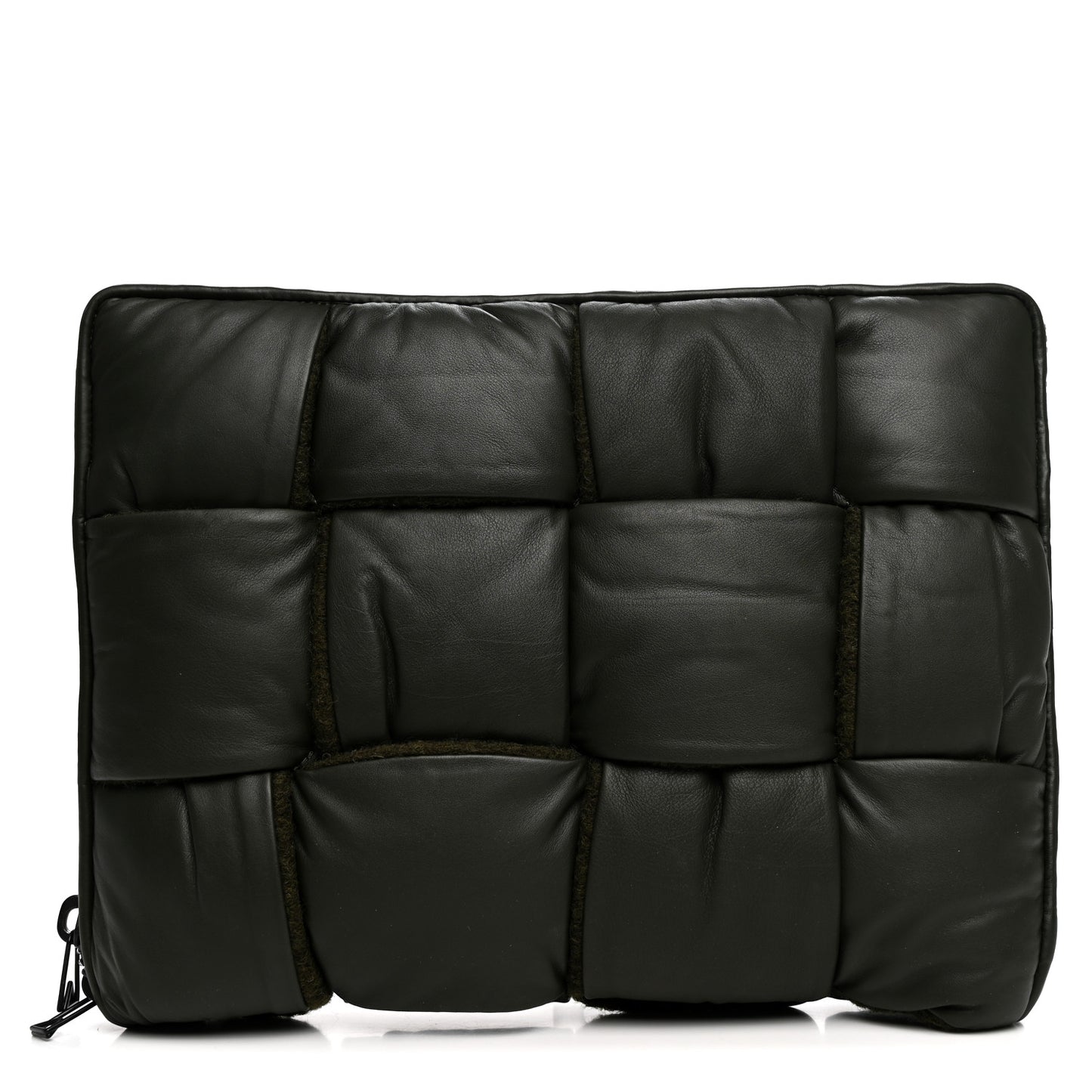 Calfskin Maxi Intrecciato Puffy Laptop Pouch Camping