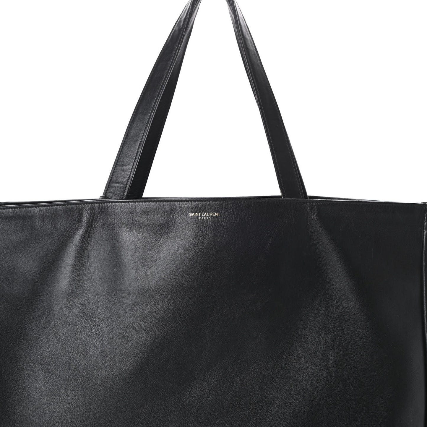 Calfskin Suede Reversible East West Shopper Tote Black