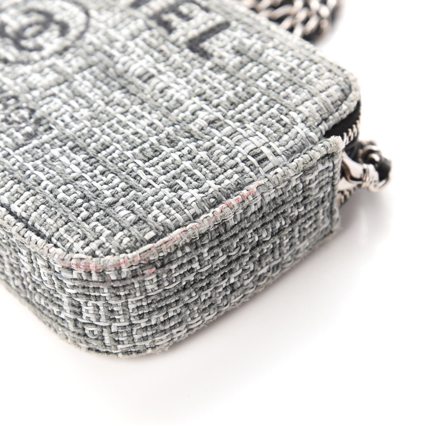 Canvas Small Deauville Clutch With Chain Charcoal