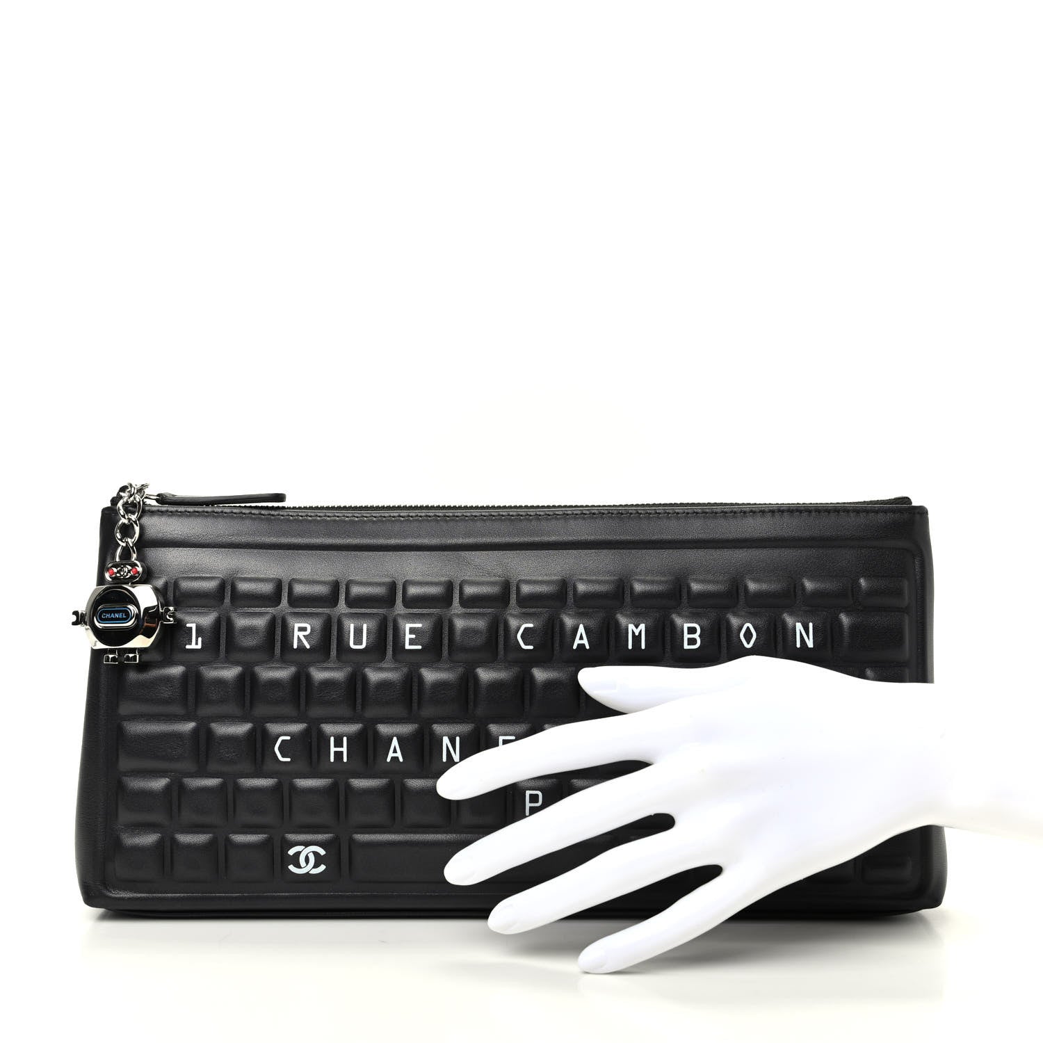 Chanel Metallic Calfskin Keyboard Pouch Black 2 of 10