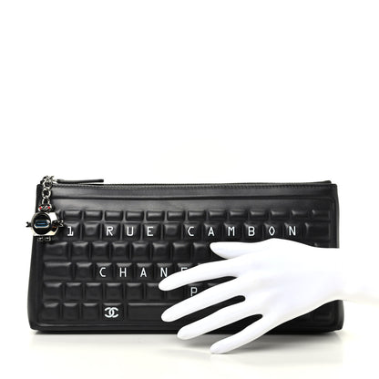Chanel Metallic Calfskin Keyboard Pouch Black 2 of 10
