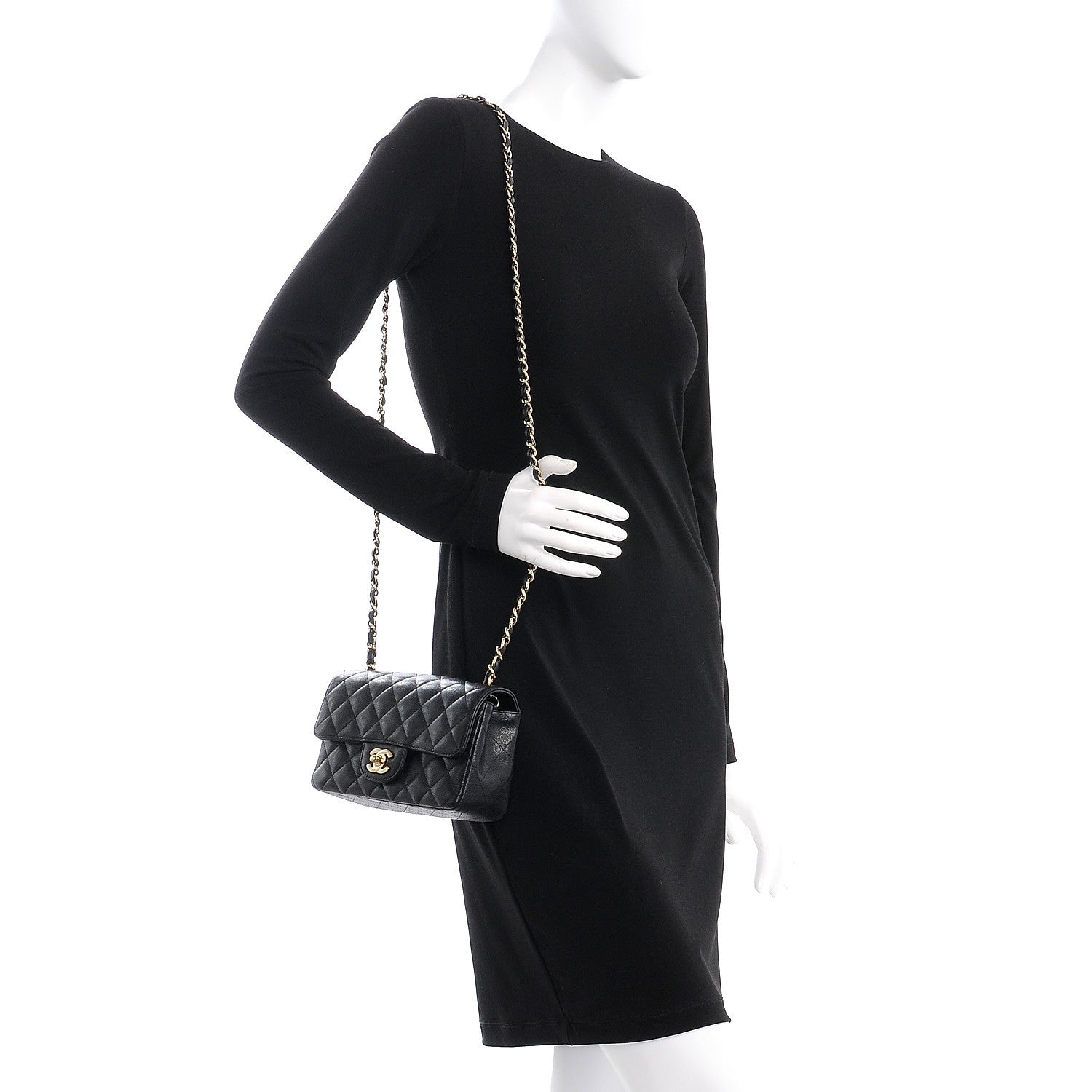 Chanel Caviar Quilted Mini Rectangular Flap Black 2 of 8