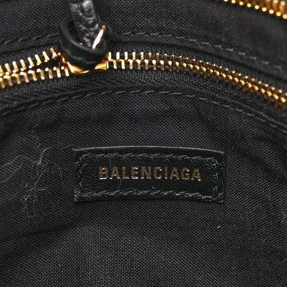 Balenciaga Calfskin Crocodile Embossed Gold Metallic Edge Hardware S City Black 6 of 10