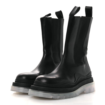 Bottega Veneta Calfskin The Tire Chelsea Boots 39 Black Transparent 4 of 11