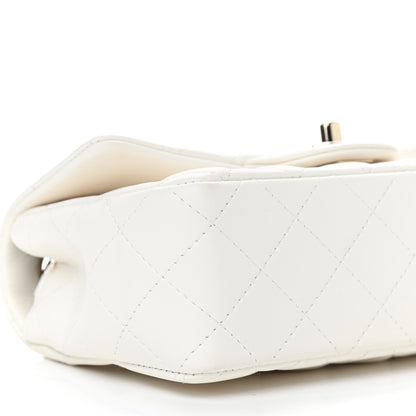 Chanel Lambskin Quilted Mini Rectangular Flap White 7 of 8