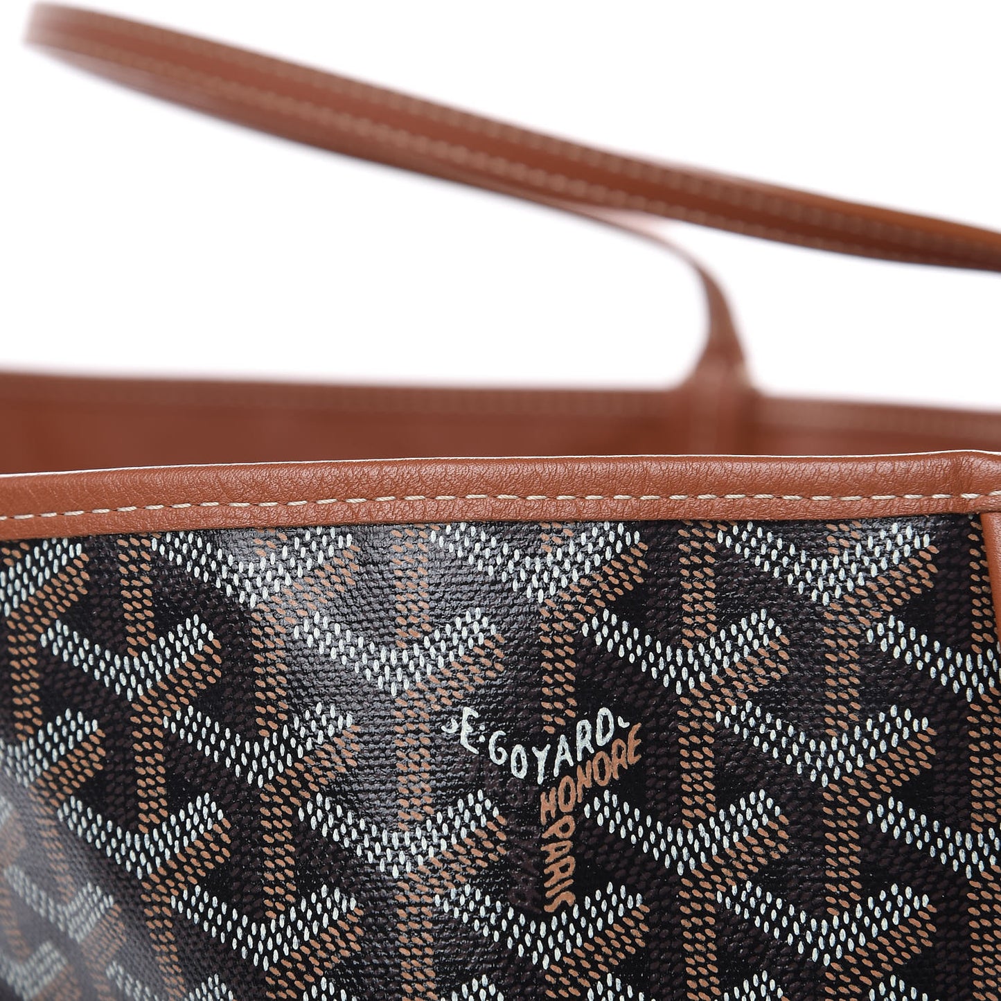 Goyardine Reversible Anjou PM Black Gold