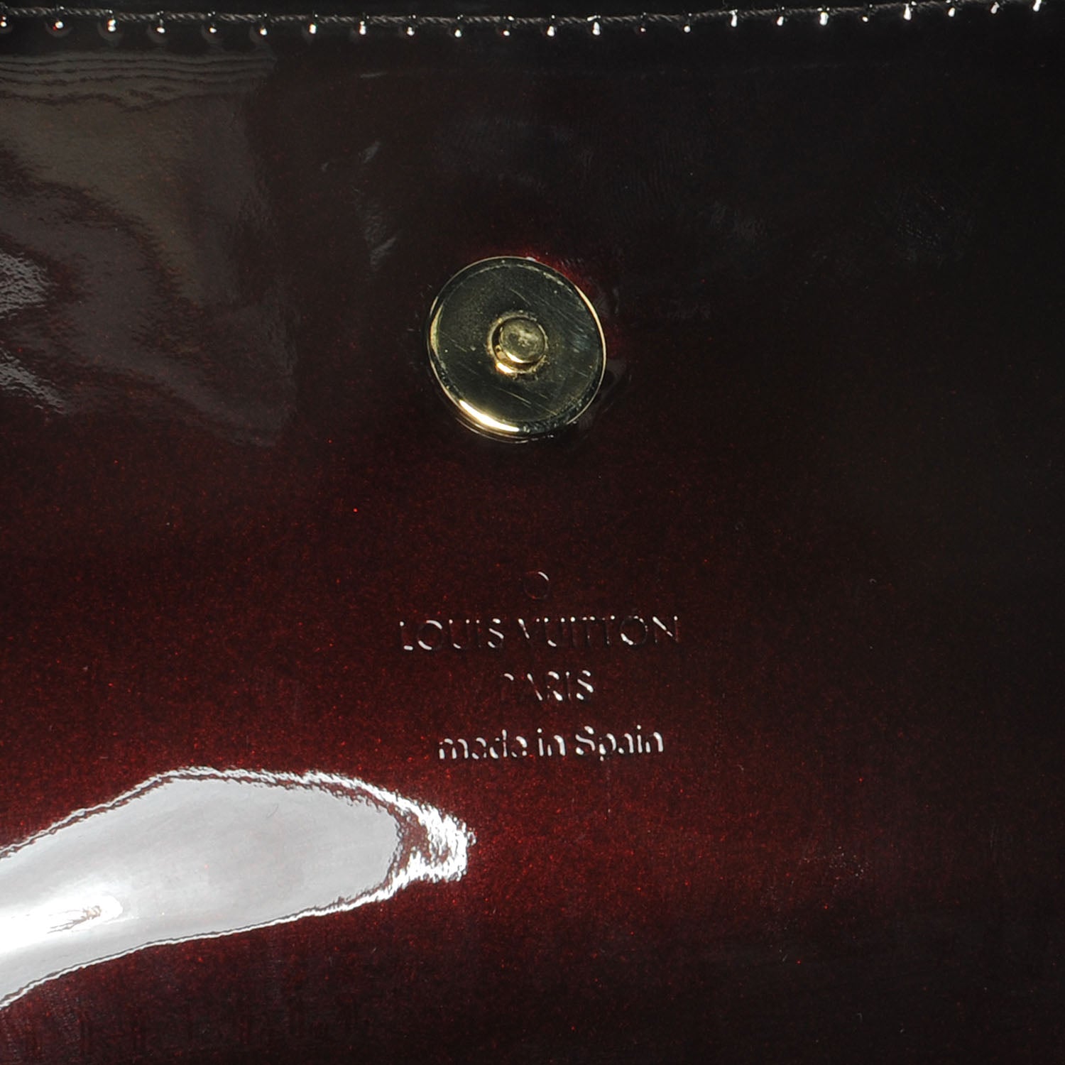 Louis Vuitton Patent Sobe Clutch Amarante 5 of 7