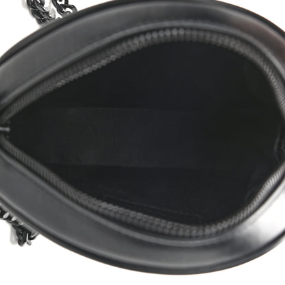 Saint Laurent Calfskin Matelasse Chevron Round Vinyle Camera Bag Black 5 of 9