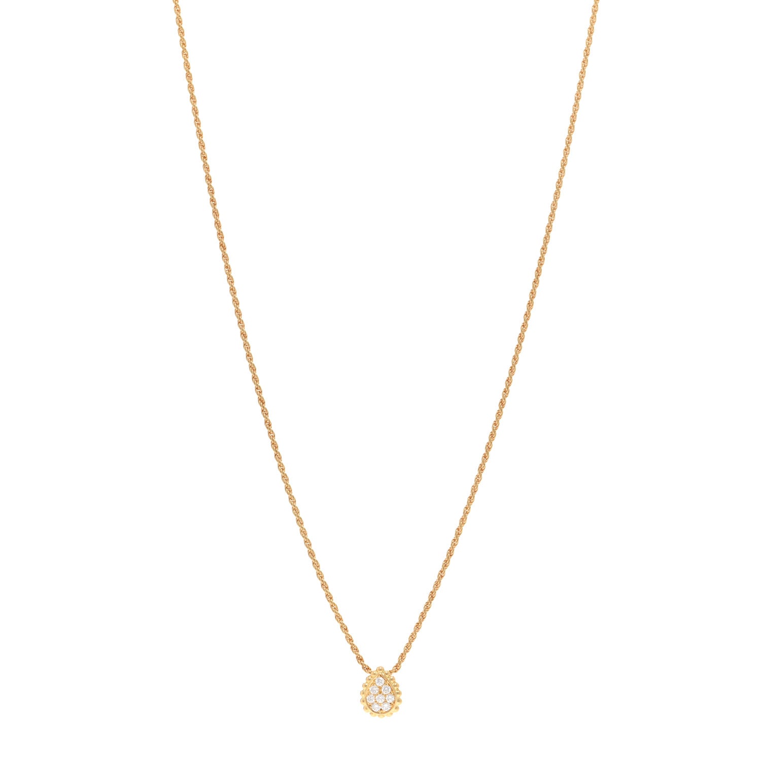 Boucheron 18K Yellow Gold Diamond XS Serpent Boheme Necklace 1 of 5