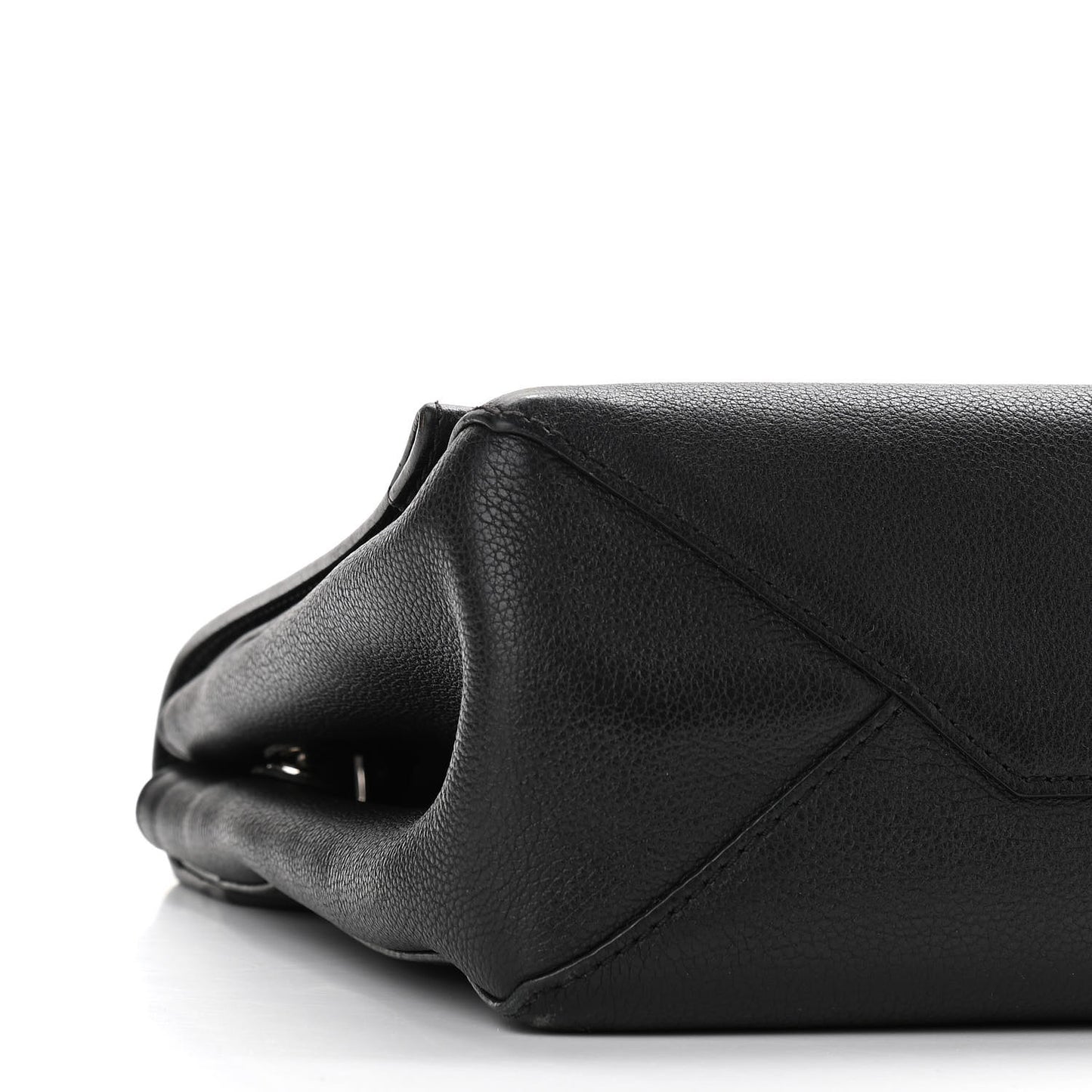 Soft Calfskin Lockme II Top Handle Black