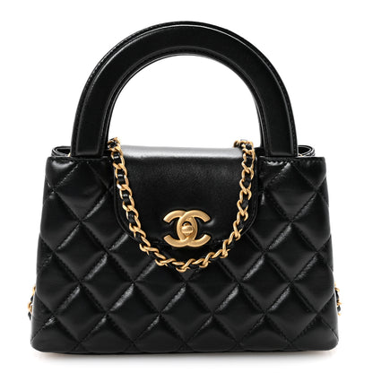 Chanel Shiny Aged Calfskin Quilted Nano Kelly Shopper Black 1 of 11