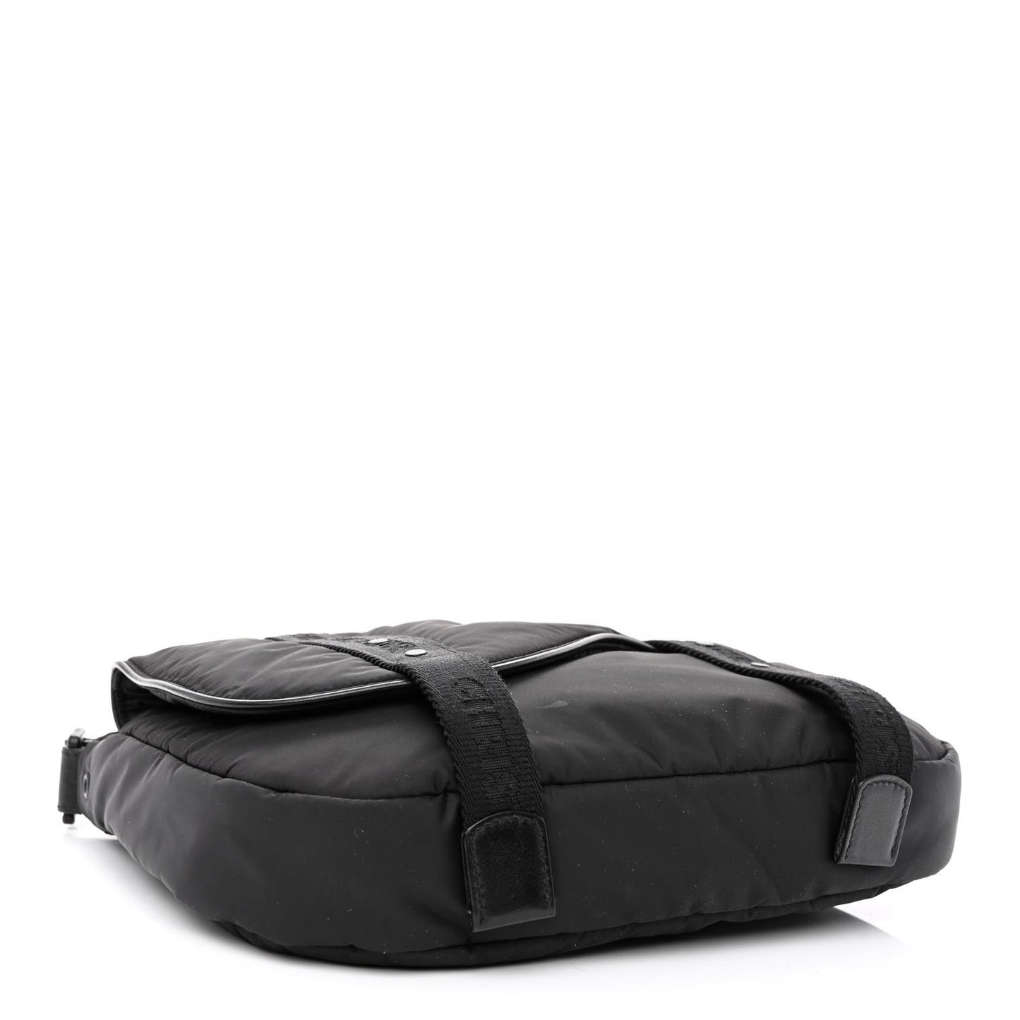 HOMME Nylon Saddle Messenger Bag Black