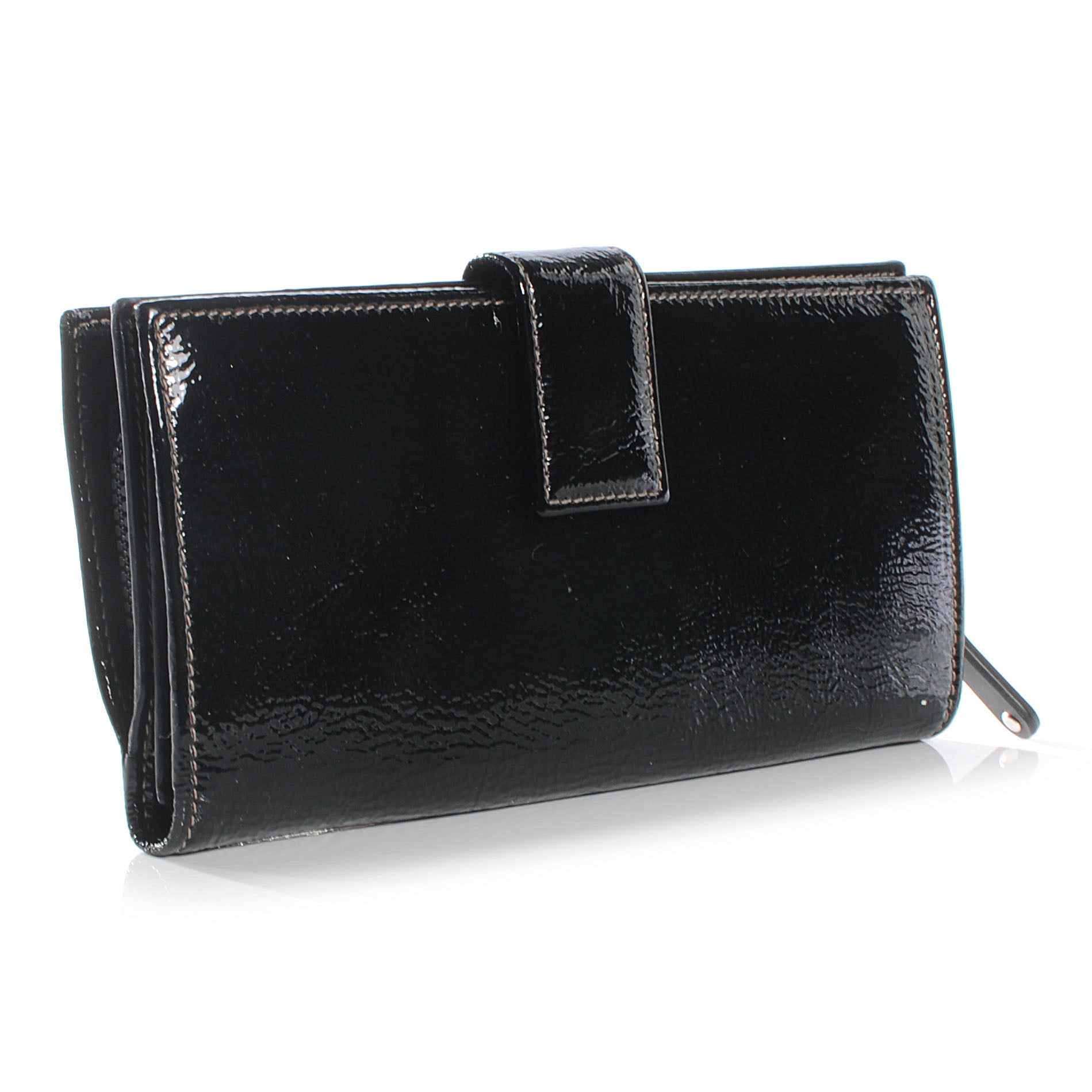 Gucci Patent Leather Blondie Continental Wallet Black 3 of 7