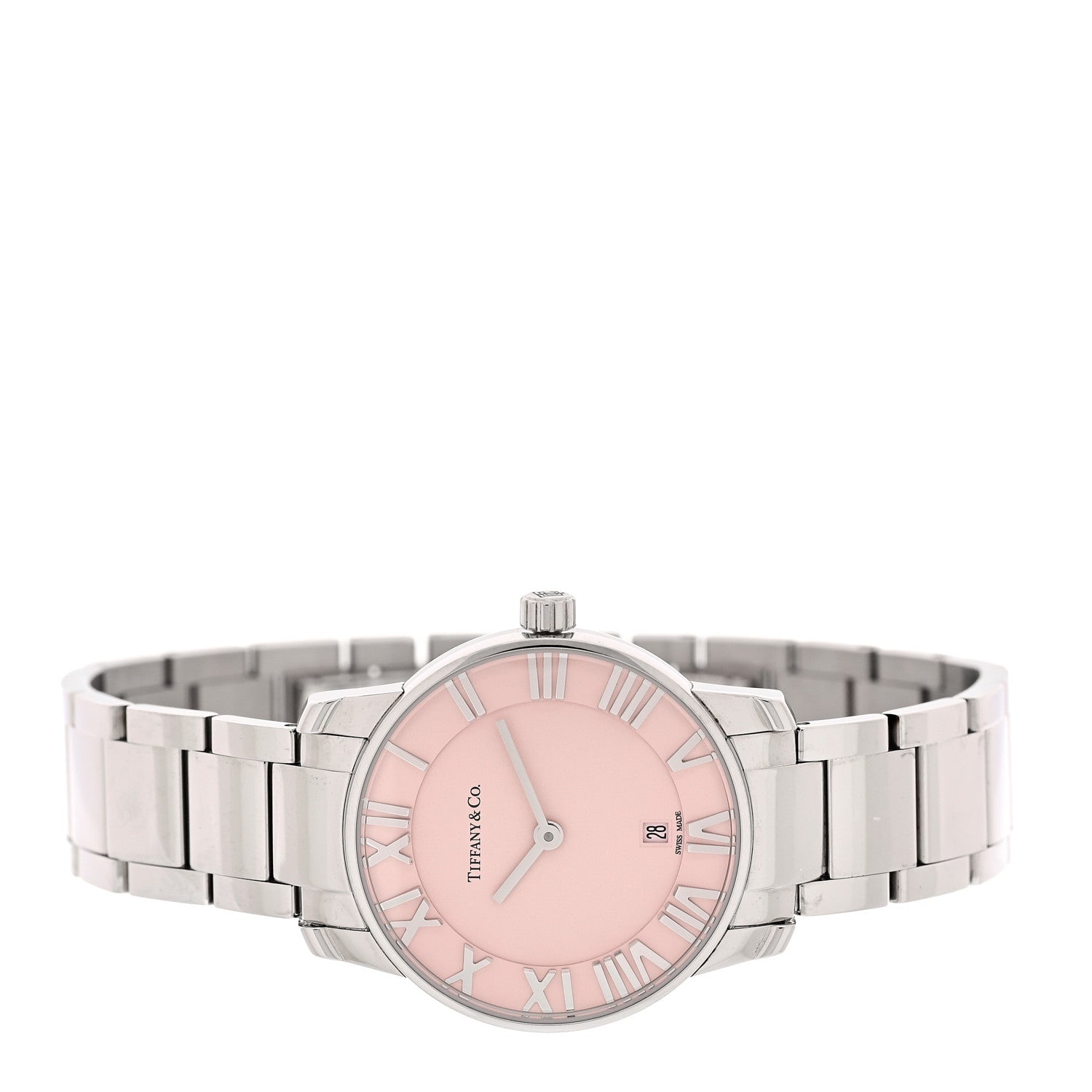Tiffany Stainless Steel 29mm Atlas 2-Hand Quartz Watch Pink 2 of 5
