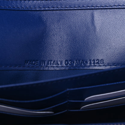 Christian Dior Grained Calfskin Diorama Croisiere Chain Wallet Blue 6 of 9