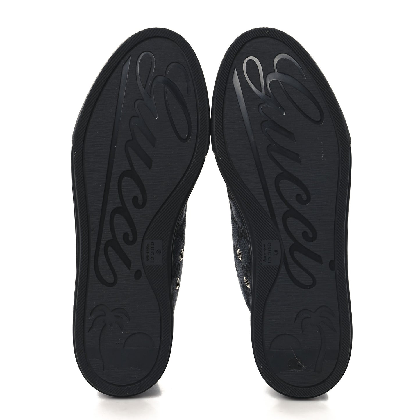 Monogram High Top Sneakers 39 Black