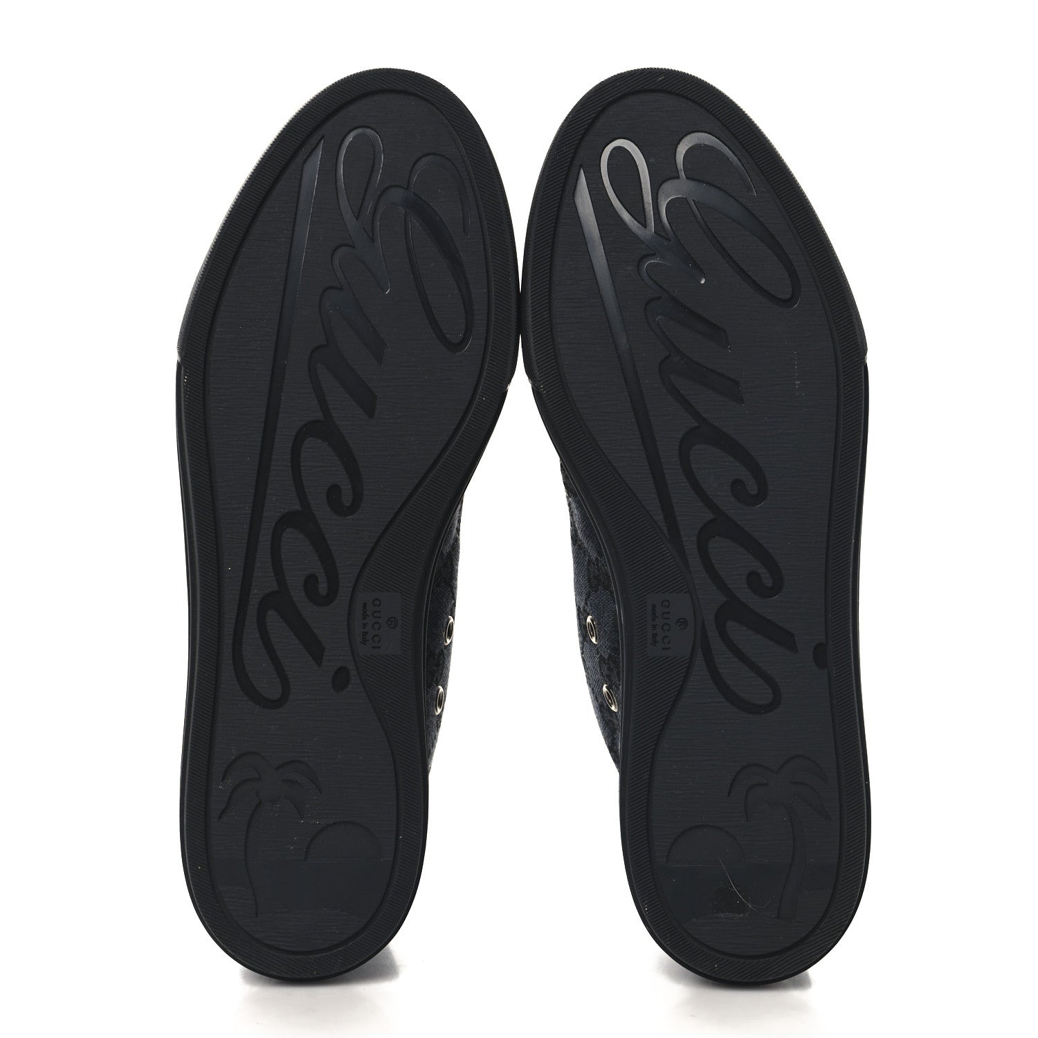Gucci Monogram High Top Sneakers 39 Black 6 of 10