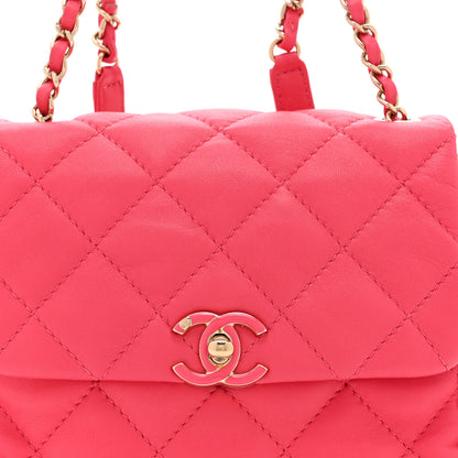 Chanel Lambskin Quilted Resin Chain Around Backpack Pink 8 of 10