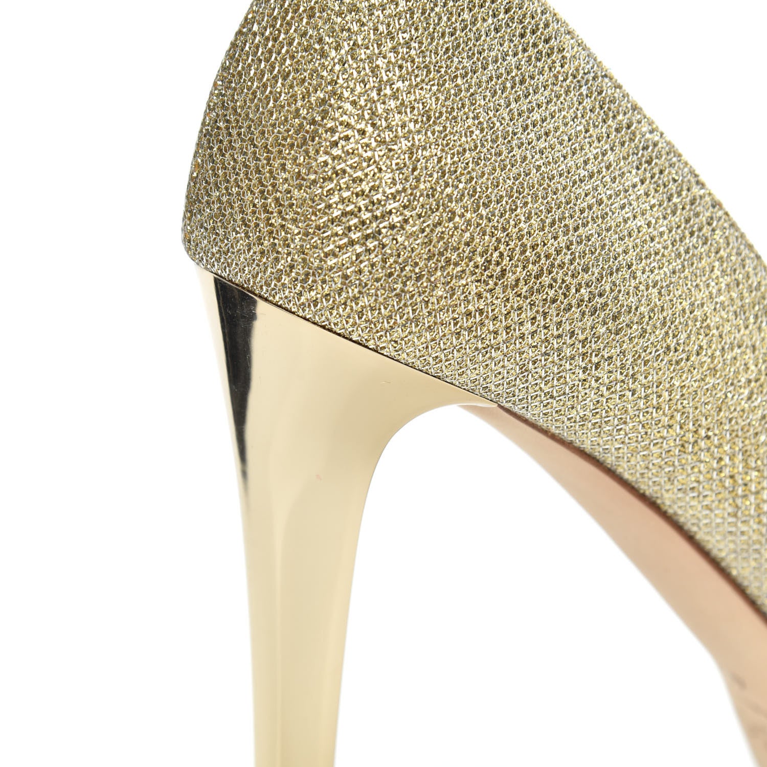 Jimmy Choo Lame Glitter Dahlia Pumps 40 Gold 8 of 9