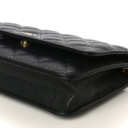 Chanel Caviar Quilted Wallet On Chain WOC Black 11 of 12