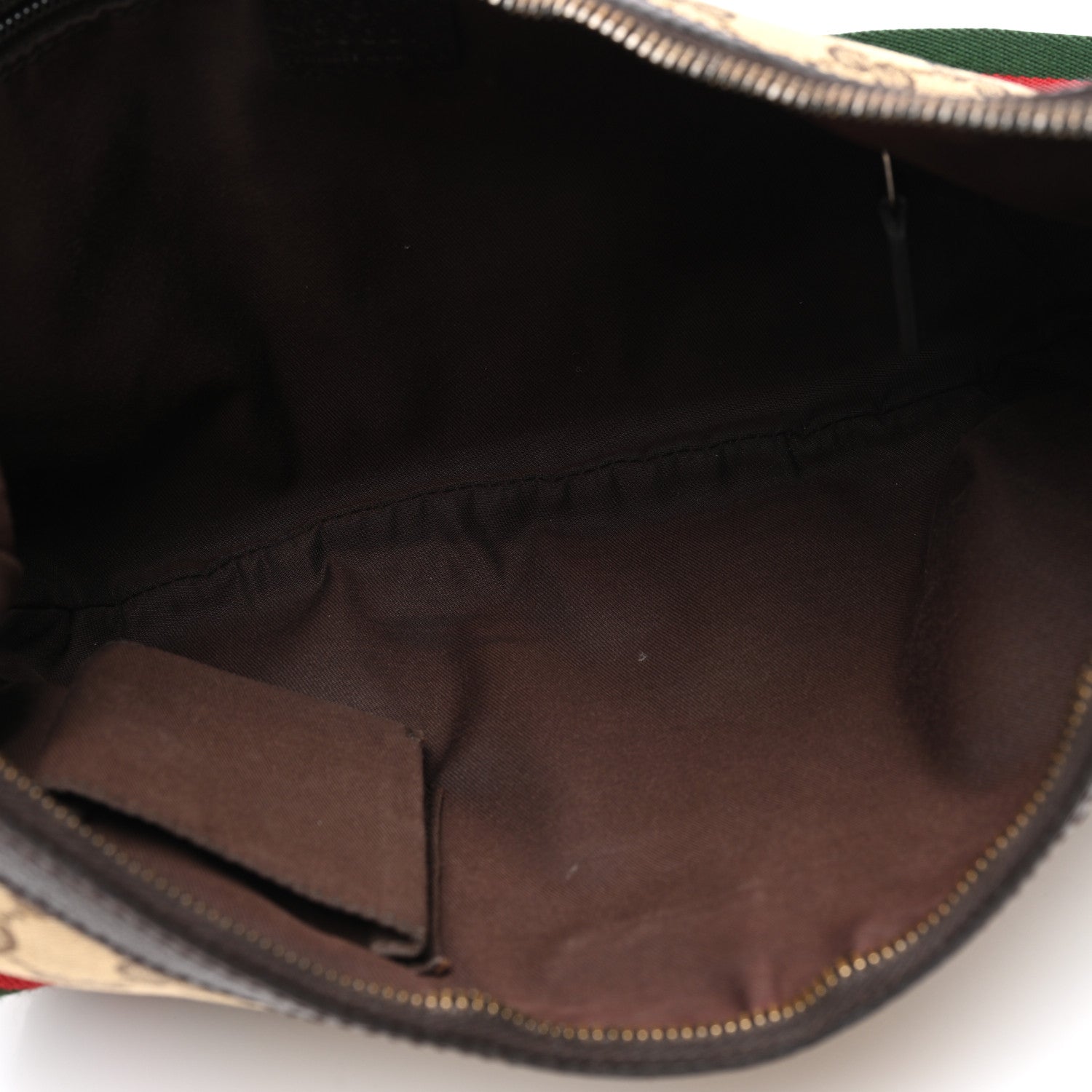 Gucci Monogram Web Medium Half Moon Hobo Dark Brown 5 of 10
