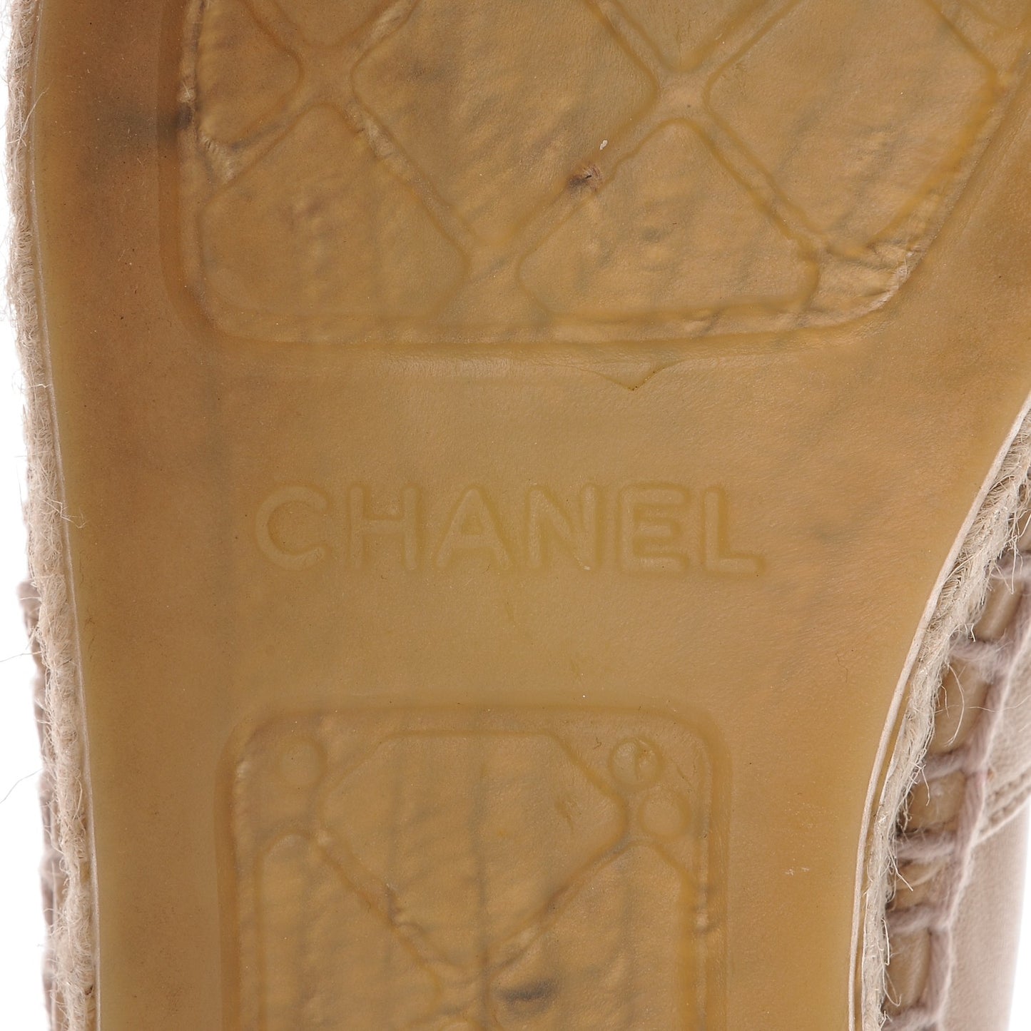 Lambskin CC Espadrilles 40 Beige Black