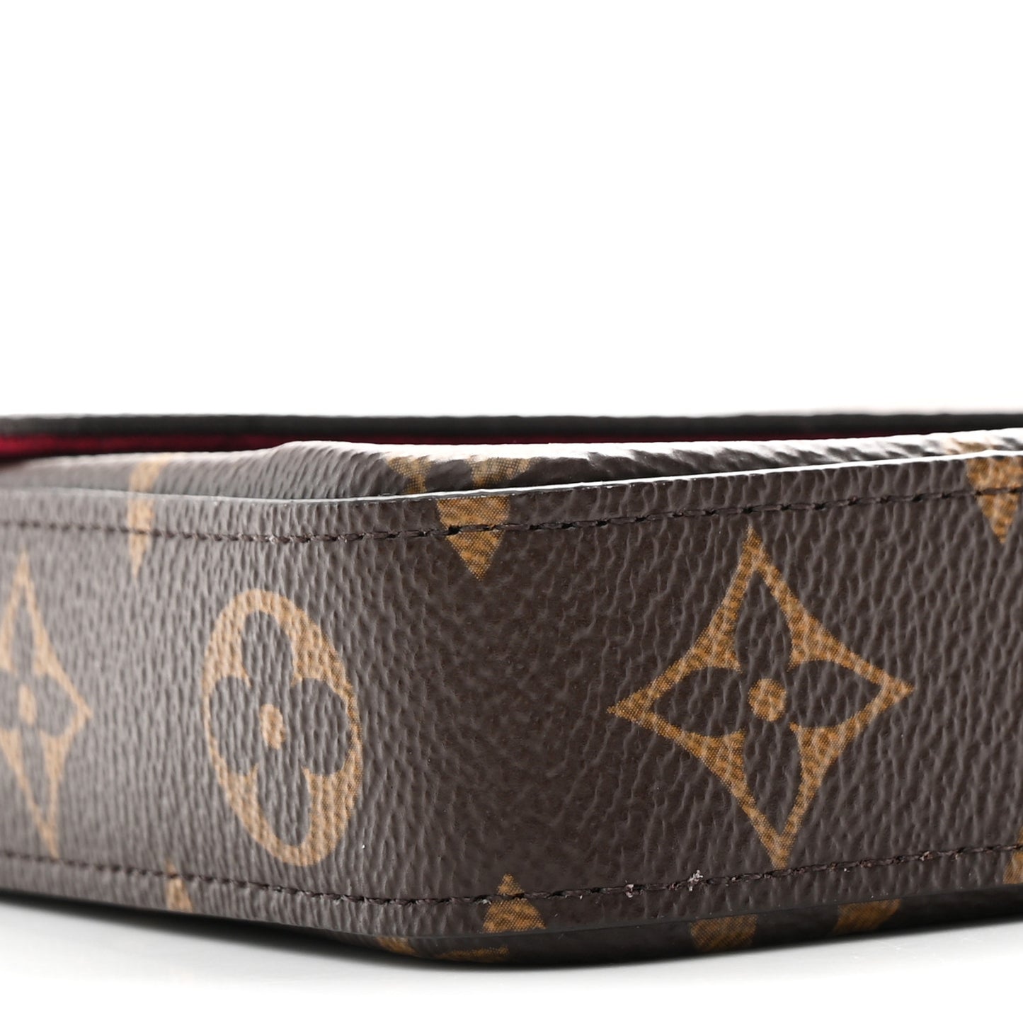 Monogram Pochette Felicie Chain Wallet Fuchsia