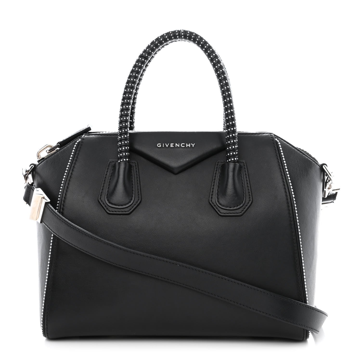 Givenchy Shiny Lord Calfskin Studded Small Antigona Black 1 of 11