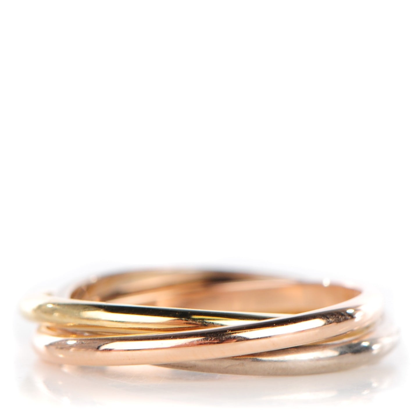 18K Pink Yellow White Gold Extra Small Trinity Ring 45 3.25