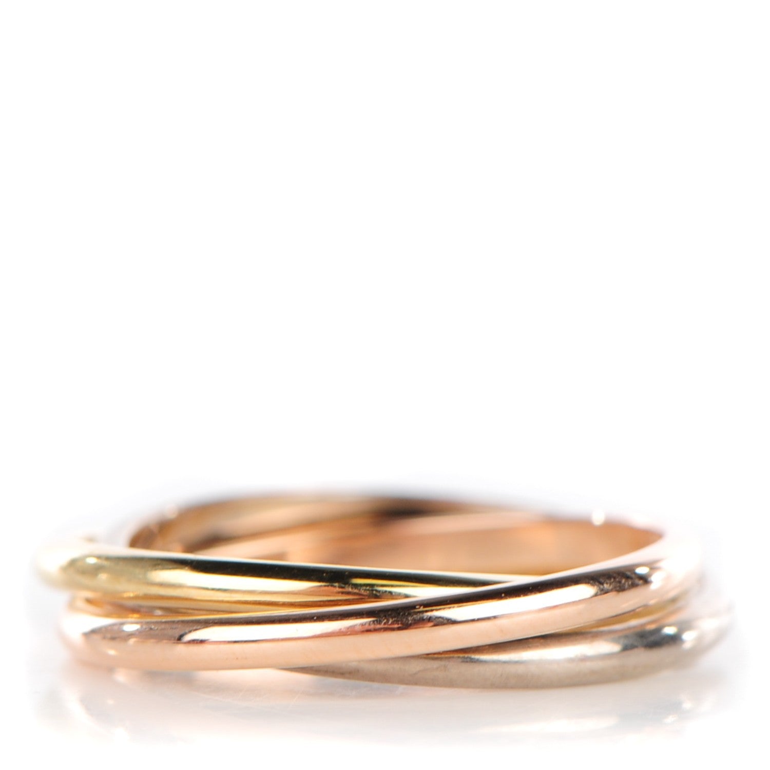 Cartier 18K Pink Yellow White Gold Extra Small Trinity Ring 45 3.25 1 of 7