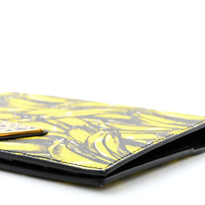 Prada Saffiano Triangle Banana Print Passport Holder Giallo Dis Banana 9 of 10