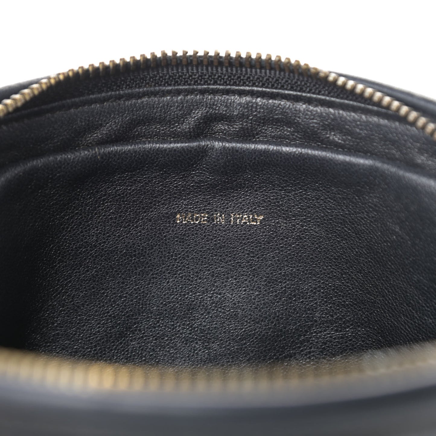 Lambskin Quilted CC Tassel Camera Case Black