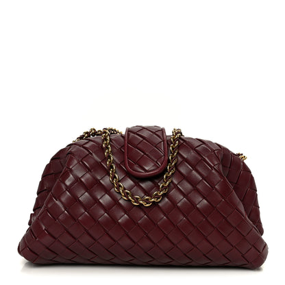 Bottega Veneta Nappa Intrecciato Small The Lauren 1980 Clutch With Chain Barolo 1 of 11