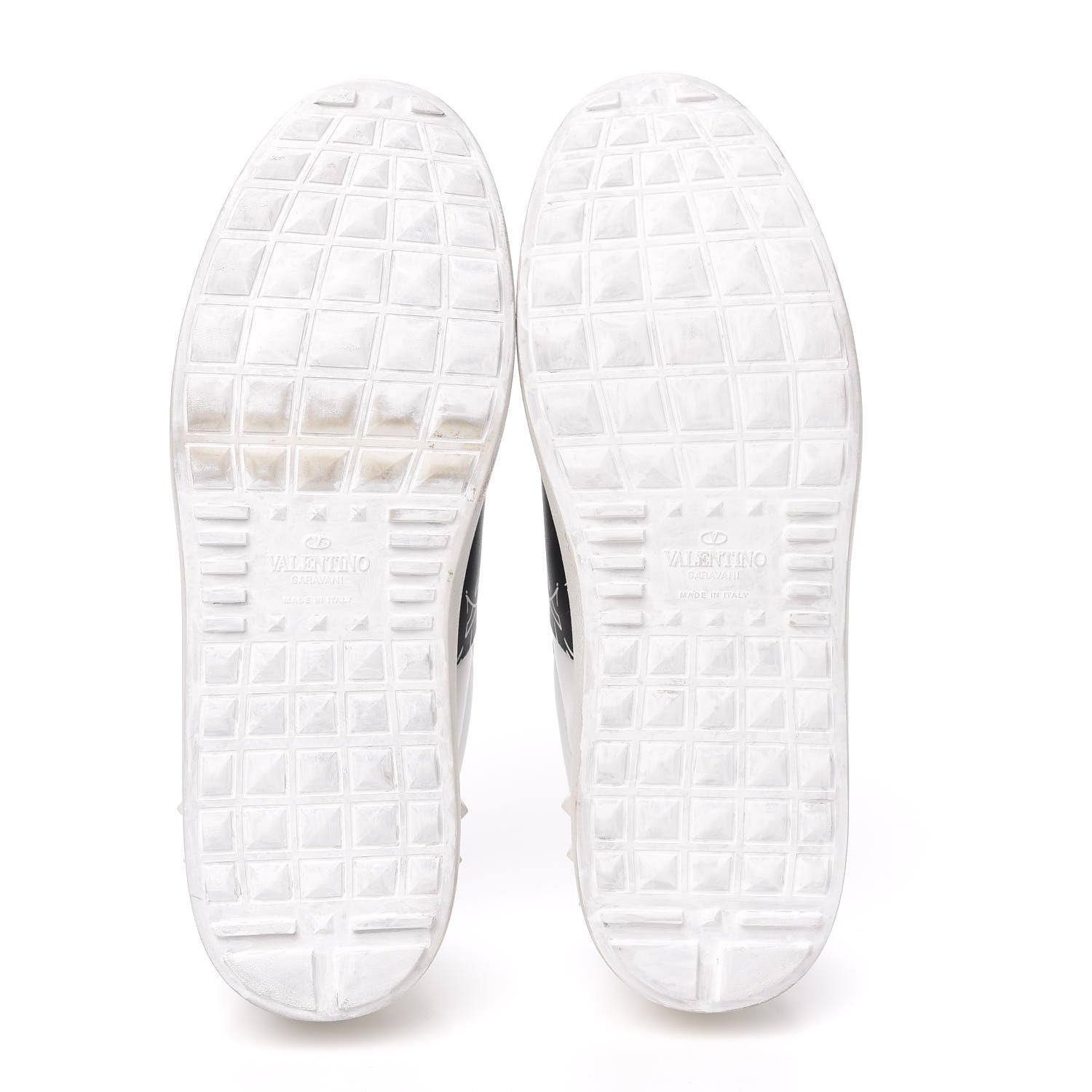 Valentino Garavani Calfskin Panther Womens Rockstud Open Sneakers 39 White 5 of 9