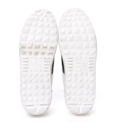 Valentino Garavani Calfskin Panther Womens Rockstud Open Sneakers 39 White 5 of 9