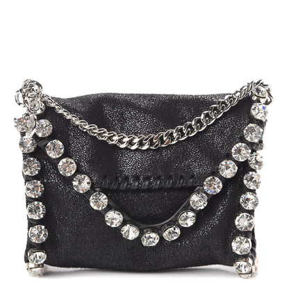 Stella McCartney Shaggy Deer Tiny Fold Over Falabella Crystal Crossbody Black 1 of 8