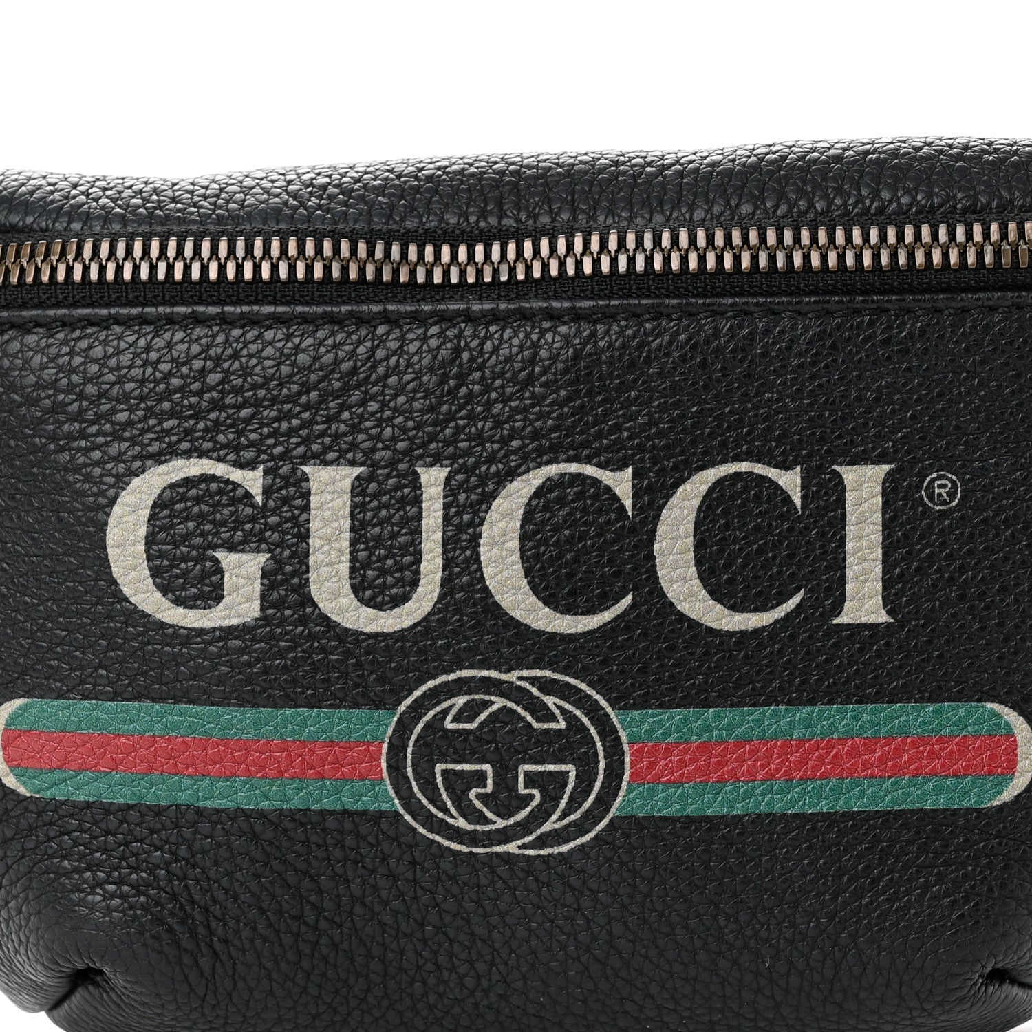 Gucci Grained Calfskin Small Logo Belt Bag Black 8 of 10