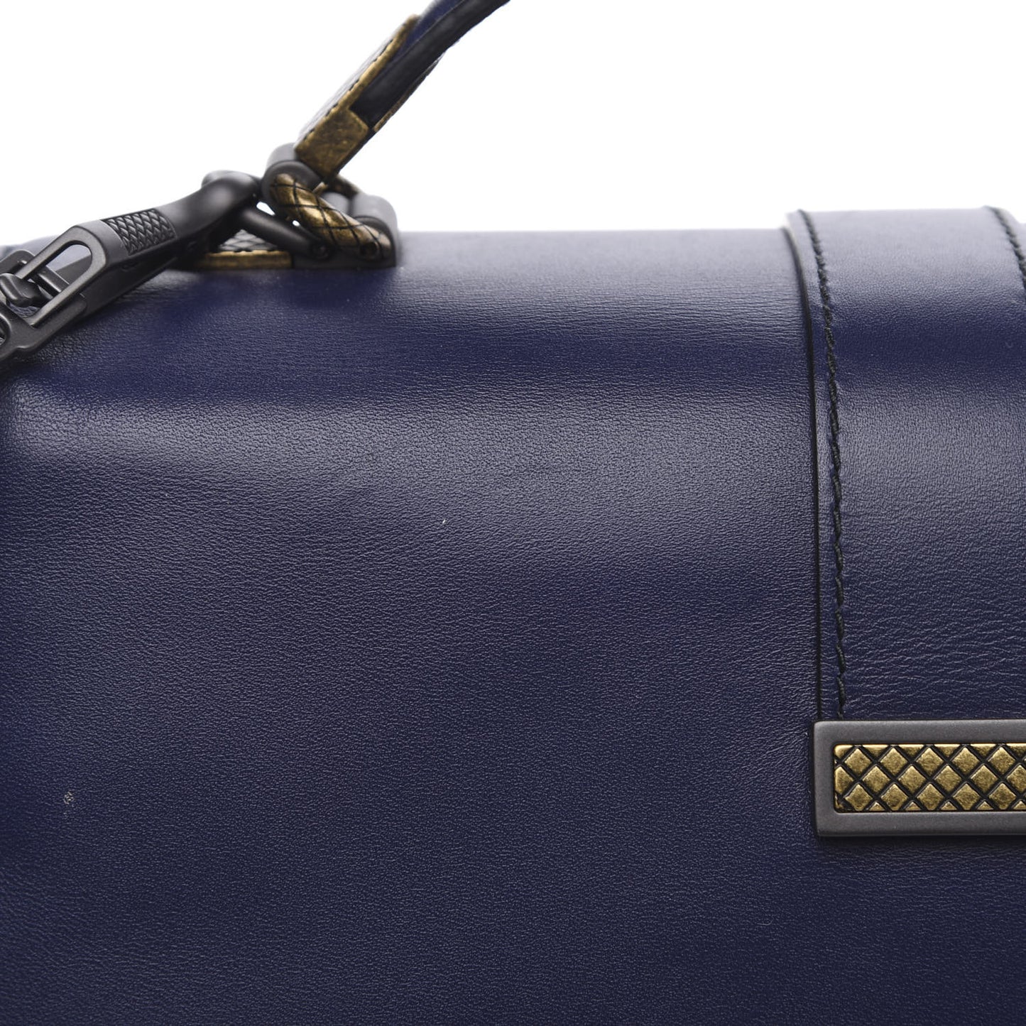 French Calfskin Medium Piazza Bag Atlantic