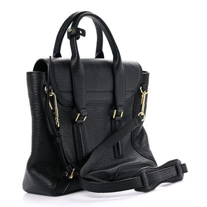 3.1 Phillip Lim Textured Calfskin Medium Pashli Satchel Black 3 of 15