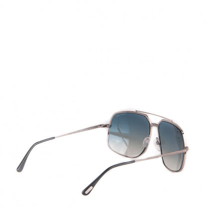 Tom Ford Ronnie Aviator Sunglasses TF439 Black Silver 4 of 7