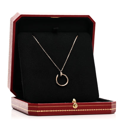 Cartier 18K Pink Gold Diamond Juste Un Clou Pendant Necklace 5 of 5