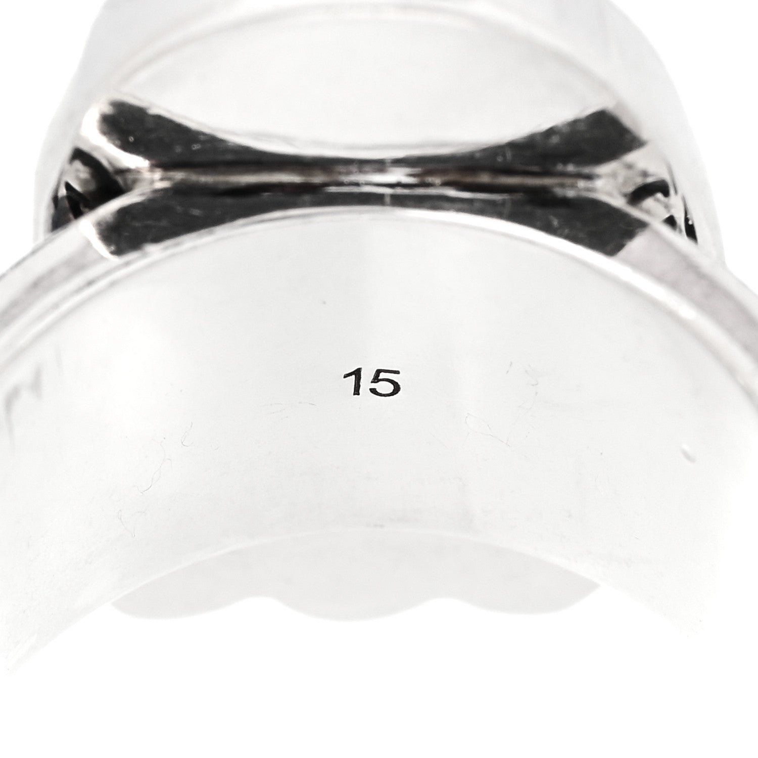 Gucci Sterling Silver Grey Diamond GucciGhost Ghost Ring 54 7 6 of 6