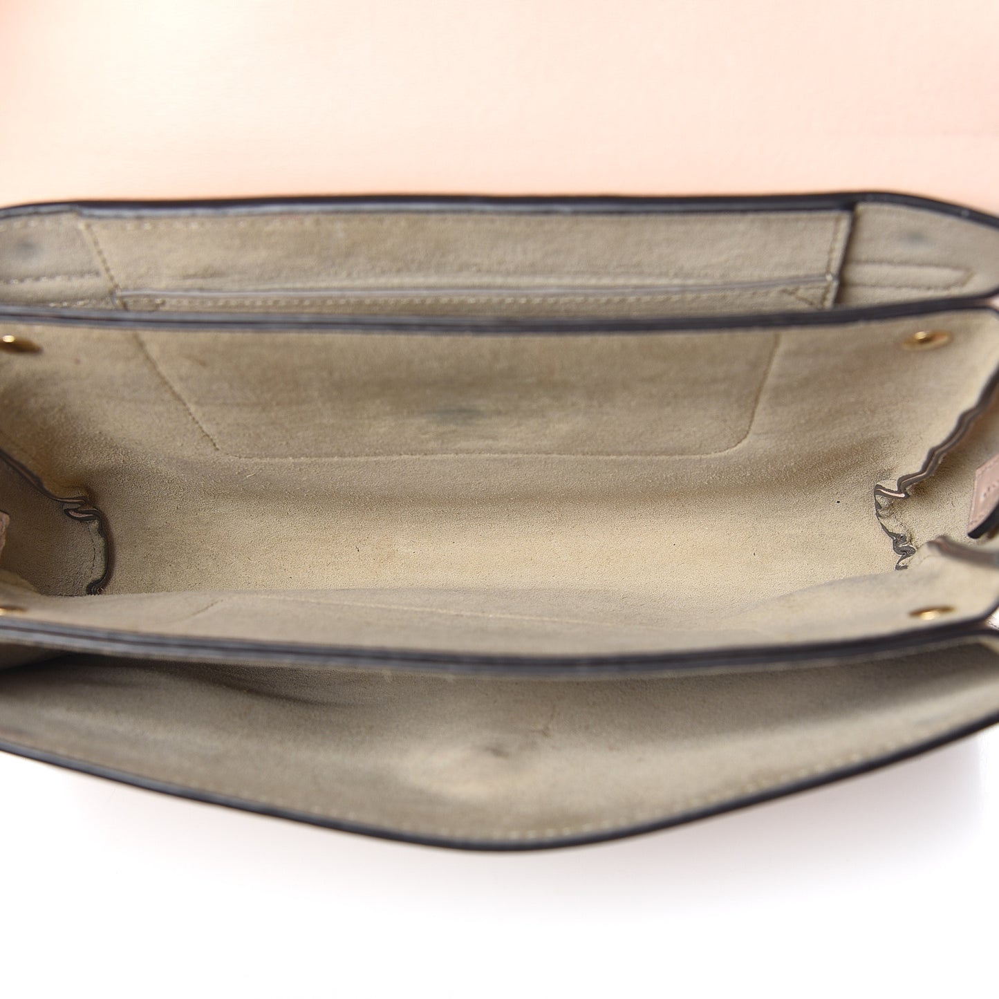 Suede Calfskin Small Faye Shoulder Bag Cement Pink