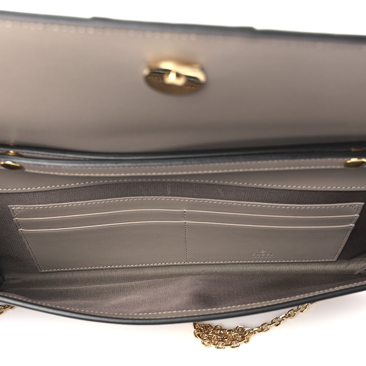 Calfskin Gucci 73 Clutch Dove Grey
