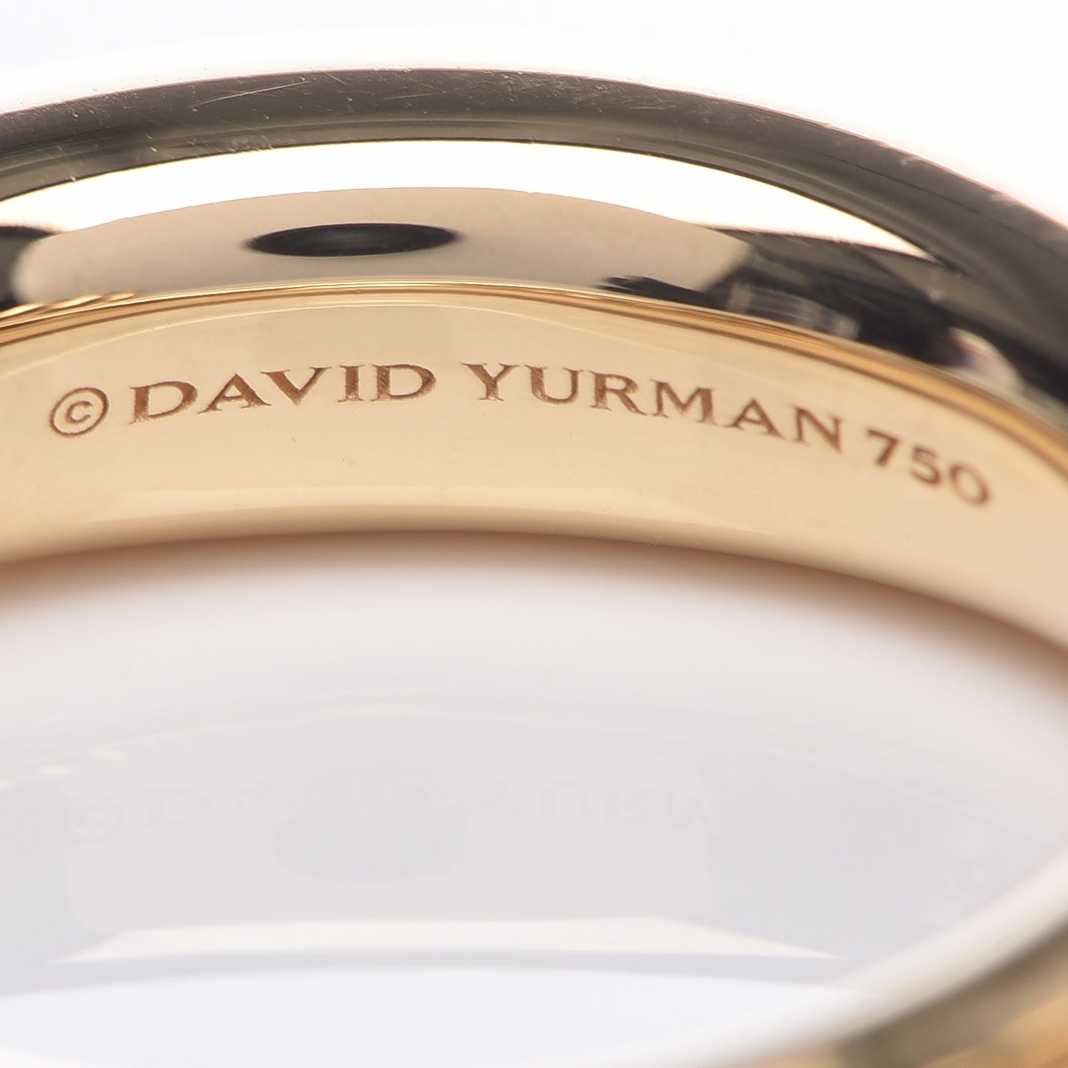 David Yurman 18K Yellow Gold Pure Form Stack Rings 54 6.75 6 of 6