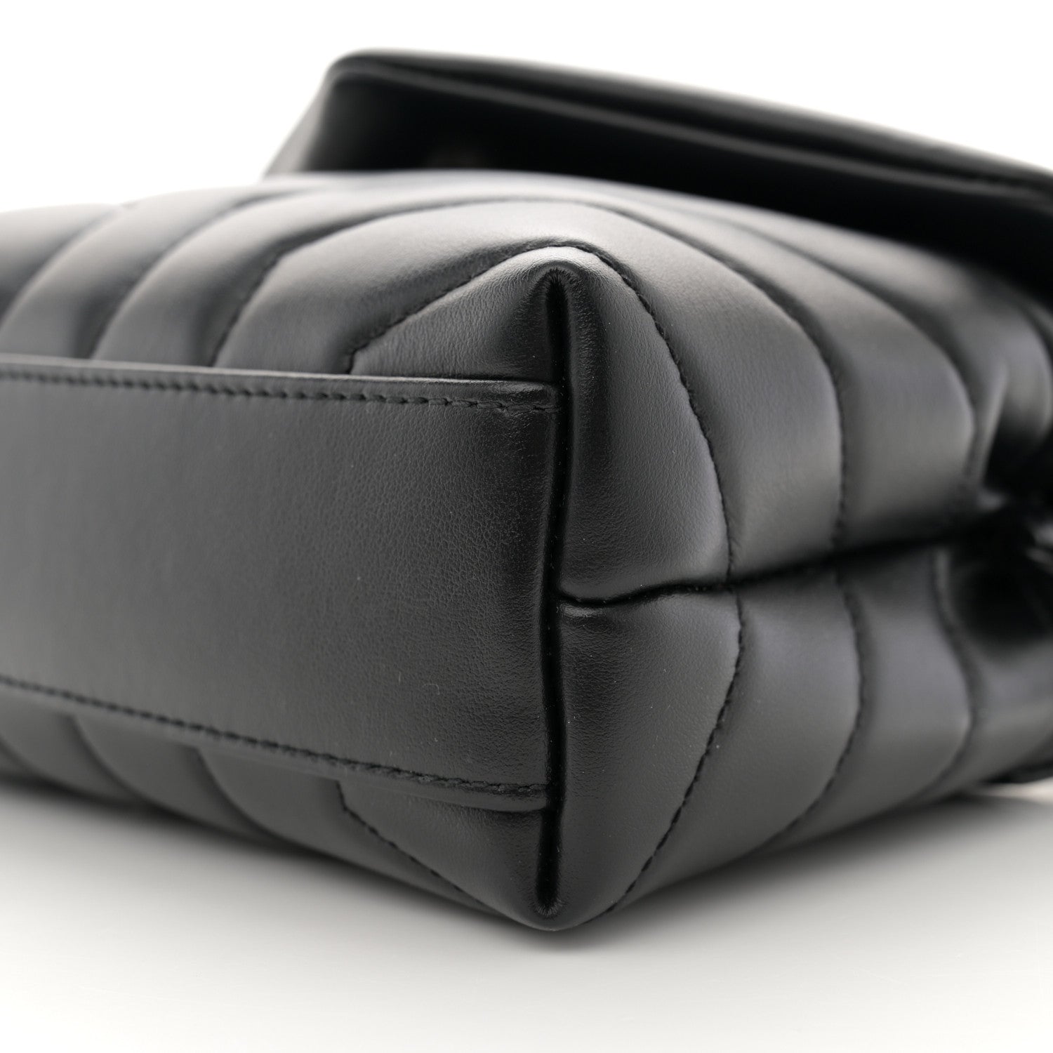 Saint Laurent Calfskin Y Quilted Monogram Monochrome Toy Loulou Crossbody Bag Black 10 of 11